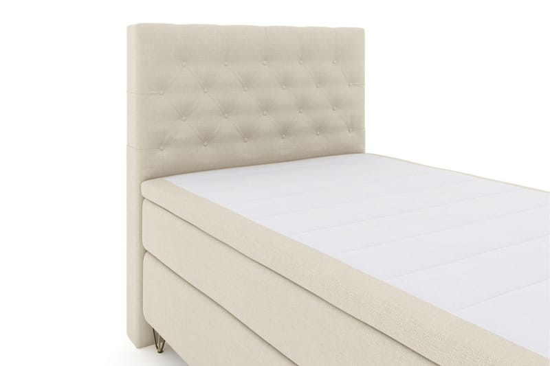 Select No 5 Komplett Sängpaket 120x200 Fast Watergel - Beige/Metall V-form - Möbler - Säng - Enkelsäng