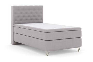 Select No 5 Komplett Sängpaket 120x200 Fast Watergel - Ljusgrå/Metall V-form - Möbler - Säng - Enkelsäng