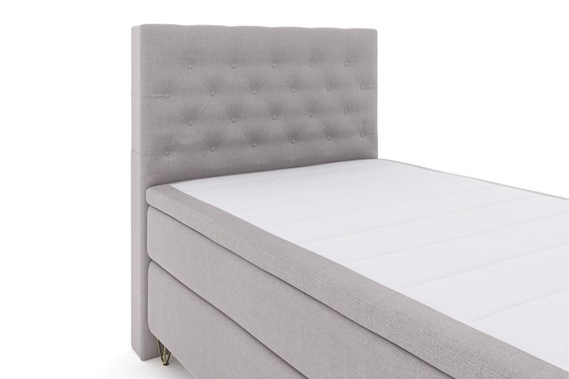 Select No 5 Komplett Sängpaket 120x200 Fast Watergel - Ljusgrå/Metall V-form - Möbler - Säng - Enkelsäng