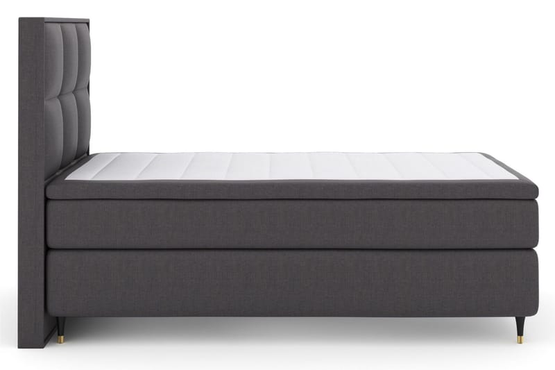 Select No 5 Komplett Sängpaket 120x200 Fast Watergel - Mörkgrå/Guld - Möbler - Säng - Enkelsäng