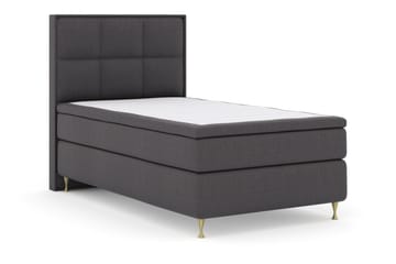 Select No 5 Komplett Sängpaket 120x200 Fast Watergel - Mörkgrå/Guld - Möbler - Säng - Enkelsäng