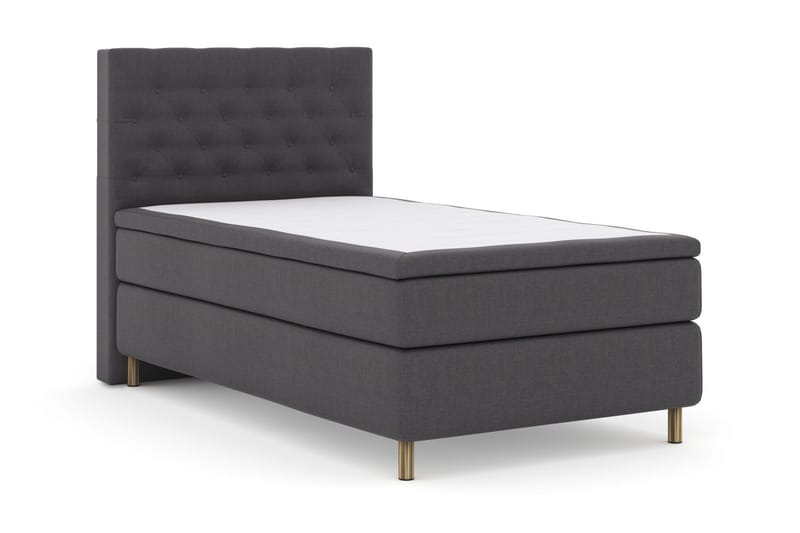 Select No 5 Komplett Sängpaket 120x200 Fast Watergel - M örkgrå/Koppar - Möbler - Säng - Enkelsäng