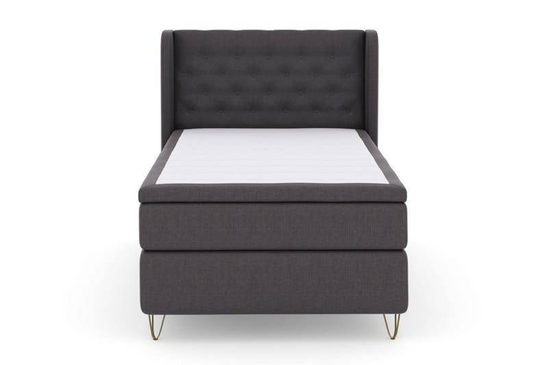 Select No 5 Komplett Sängpaket 120x200 Fast Watergel - Mörkgrå/Metall V-form - Möbler - Säng - Enkelsäng