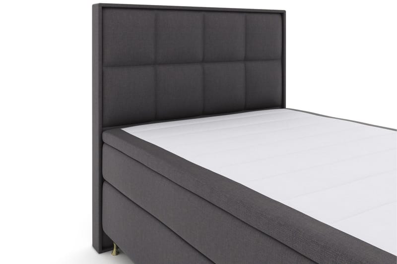 Select No 5 Komplett Sängpaket 140x200 Fast Latex - Mörkgrå/Guld - Möbler - Säng - Kontinentalsäng