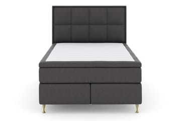 Select No 5 Komplett Sängpaket 140x200 Fast Latex - Mörkgrå/Guld - Möbler - Säng - Kontinentalsäng