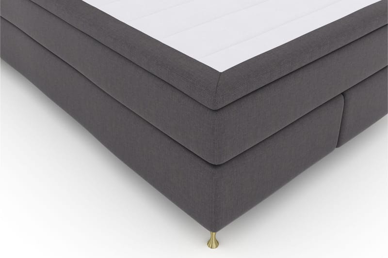 Select No 5 Komplett Sängpaket 140x200 Fast Watergel - Mörkgrå/Guld - Möbler - Säng - Kontinentalsäng
