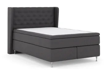 Select No 5 Komplett Sängpaket 140x200 Fast Watergel - Mörkgrå/Silver - Möbler - Säng - Kontinentalsäng