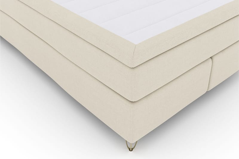 Select No 5 Komplett Sängpaket 140x200 Fast/Medium Latex - Beige/Metall V-form - Möbler - Säng - Kontinentalsäng