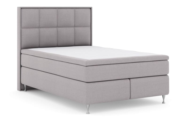 Select No 5 Komplett Sängpaket 140x200 Fast/Medium Latex - Ljusgrå/Silver - Möbler - Säng - Kontinentalsäng