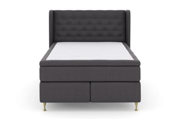 Select No 5 Komplett Sängpaket 140x200 Fast/Medium Latex - Mörkgrå/Guld - Möbler - Säng - Kontinentalsäng