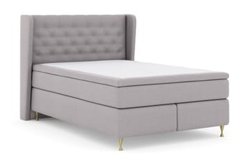 Select No 5 Komplett Sängpaket 140x200 Fast/Medium Watergel - Ljusgrå/Guld - Möbler - Säng - Kontinentalsäng