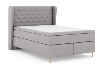 Select No 5 Komplett Sängpaket 140x200 Fast/Medium Watergel - Ljusgrå/Guld - Möbler - Säng - Kontinentalsäng