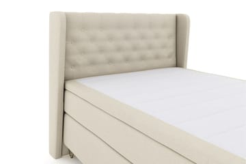 Select No 5 Komplett Sängpaket 140x200 Medium Latex - Beige/Metall V-form - Möbler - Säng - Kontinentalsäng