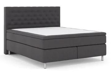 Select No 5 Komplett Sängpaket 180x200 Fast Watergel - Mörkgrå/Metall - Möbler - Säng - Kontinentalsäng
