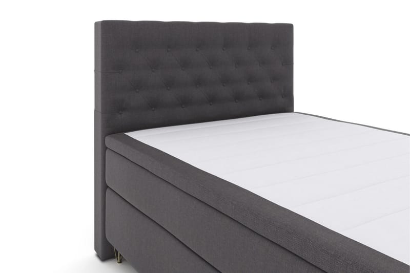 Select No 5 Kontinentalsäng 140x200 Fast/Medium Watergel - Mörkgrå/Metall V-Form - Möbler - Säng - Kontinentalsäng
