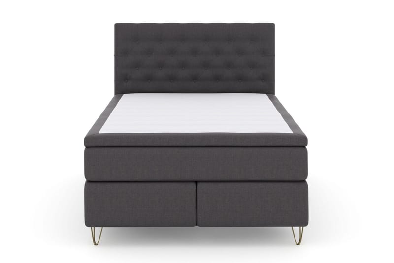 Select No 5 Kontinentalsäng 140x200 Fast/Medium Watergel - Mörkgrå/Metall V-Form - Möbler - Säng - Kontinentalsäng