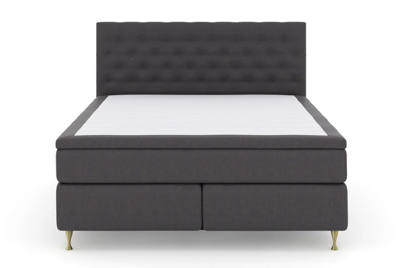 Select No 5 Kontinentalsäng 160x200 Fast Latex - Mörkgrå/Guld - Möbler - Säng - Kontinentalsäng