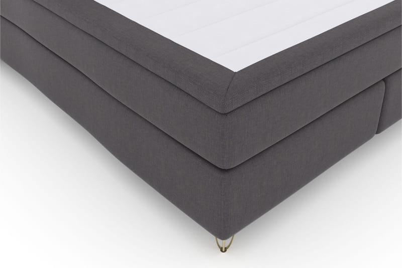 Select No 5 Kontinentalsäng 210x210 Fast/Medium Latex - Mörkgrå/Metall V-Form - Möbler - Säng - Kontinentalsäng