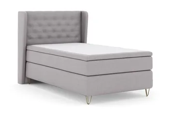 Select No 6 Komplett Sängpaket 120x200 Medium Watergel - Ljusgrå/Metall V-form - Möbler - Säng - Enkelsäng