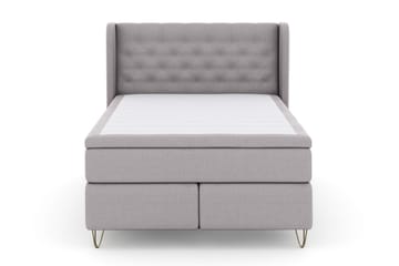 Select No 6 Komplett Sängpaket 140x200 Fast/Medium Watergel - Ljusgrå/Metall V-form - Möbler - Säng - Kontinentalsäng