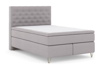 Select No 6 Komplett Sängpaket 140x200 Fast/Medium Watergel - Ljusgrå/Metall V-form - Möbler - Säng - Kontinentalsäng
