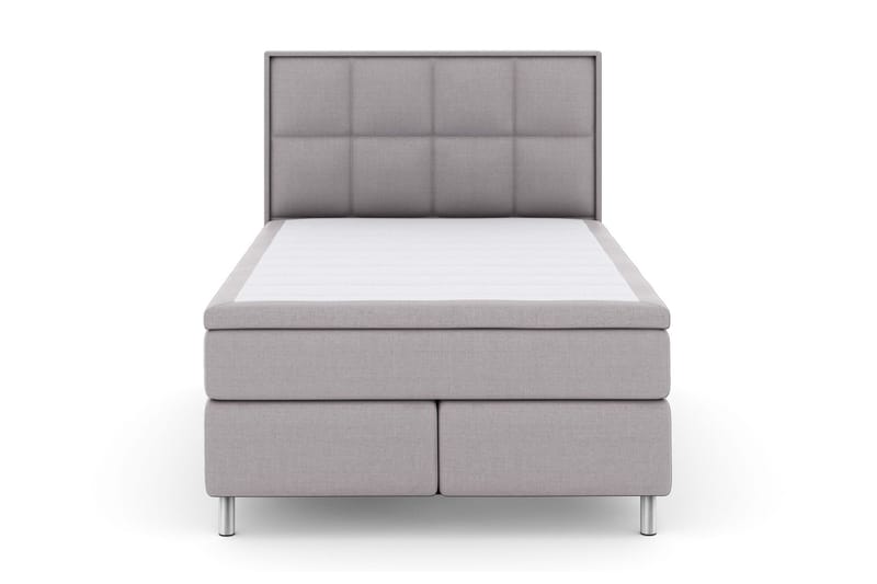 Select No 6 Komplett Sängpaket 140x200 Fast/Medium Watergel, Ljusgrå/Metall