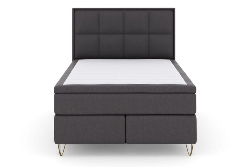 Select No 6 Komplett Sängpaket 140x200 Fast/Medium Watergel - Mörkgrå/Metall V-form - Möbler - Säng - Kontinentalsäng