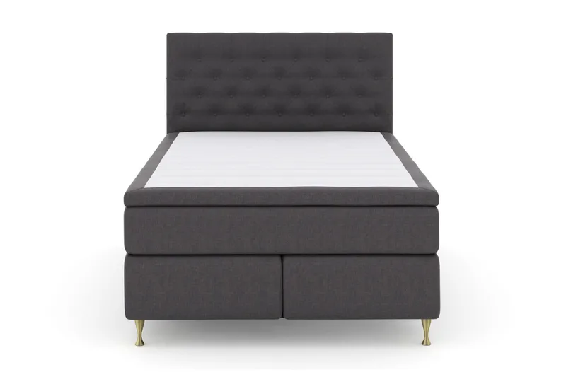 Select No 6 Komplett Sängpaket 140x200 F/M Latex/Memory, Mörkgrå/Guld