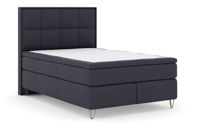 Select No 6 Komplett Sängpaket 140x200 F/M Memory/Pocket - Blå/Metall V-form - Möbler - Säng - Kontinentalsäng