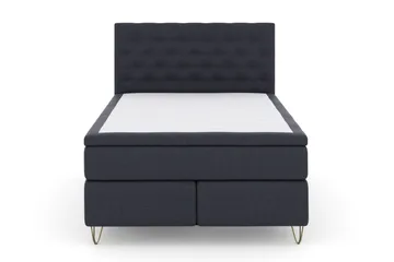 Select No 6 Komplett Sängpaket 140x200 F/M Memory/Pocket - Blå/Metall V-form - Möbler - Säng - Kontinentalsäng