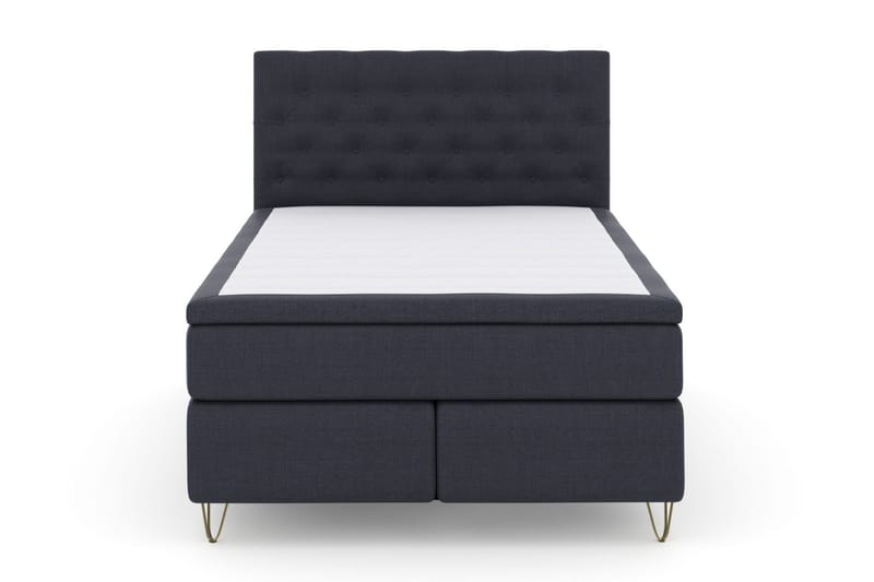 Select No 6 Komplett Sängpaket 140x200 F/M Memory/Pocket - Blå/Metall V-form - Möbler - Säng - Kontinentalsäng