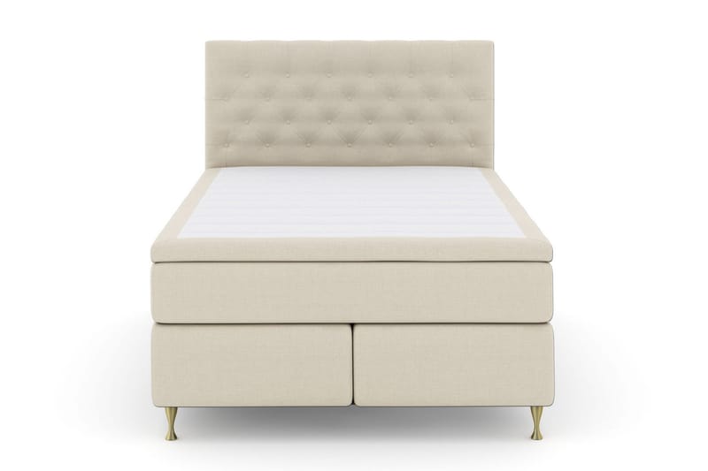 Select No 6 Komplett Sängpaket 140x200 Medium Memory/Pocket, Beige/Guld