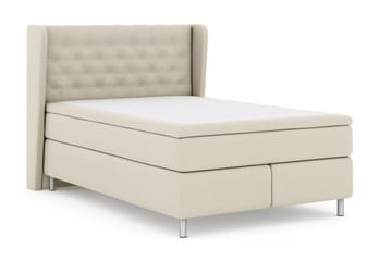 Select No 6 Komplett Sängpaket 160x200 Fast Memory/Pocket - Beige/Metall - Möbler - Säng - Kontinentalsäng