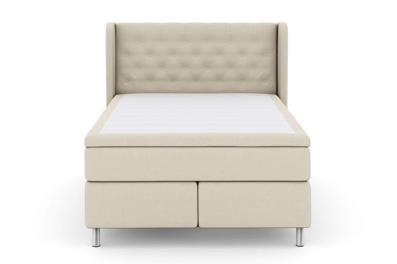 Select No 6 Komplett Sängpaket 160x200 Fast Memory/Pocket, Beige/Metall