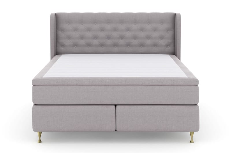 Select No 6 Komplett Sängpaket 180x200 Fast Watergel, Ljusgrå/Guld