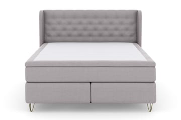 Select No 6 Komplett Sängpaket 180x200 Medium Latex/Memory - Ljusgrå/Metall V-form - Möbler - Säng - Kontinentalsäng