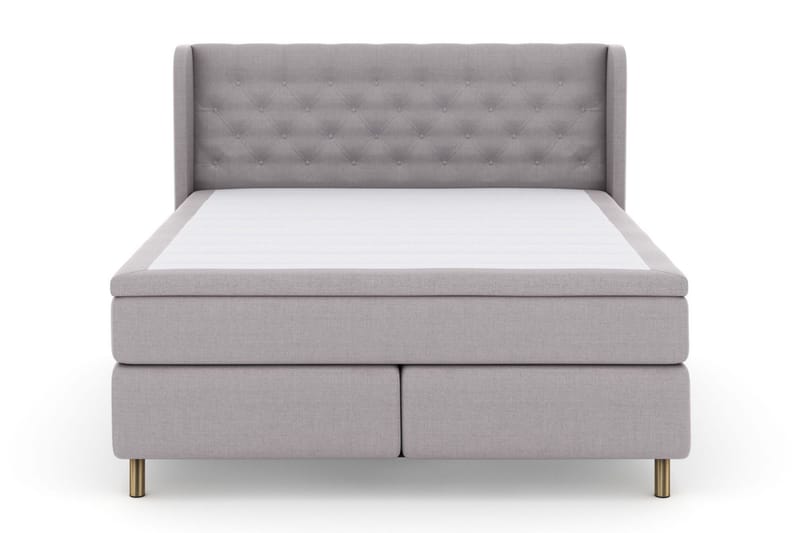 Select No 6 Komplett Sängpaket 180x200 Medium Memory/Pocket, Ljusgrå/Koppar