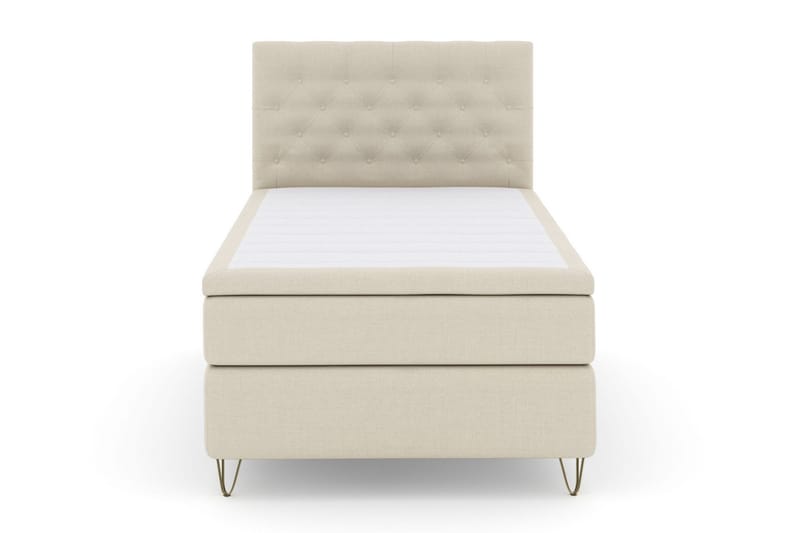 Select No 6 Kontinentalsäng 120x200 Fast Watergel - Beige/Metall V-Form - Möbler - Säng - Enkelsäng