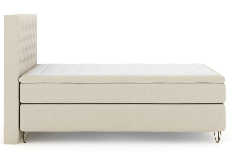 Select No 6 Kontinentalsäng 120x200 Medium Memory/Pocket, Beige/Metall V-Form