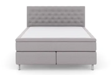 Select No 6 Kontinentalsäng 210x210 Fast/Medium Watergel - Ljusgrå/Metall - Möbler - Säng - Kontinentalsäng