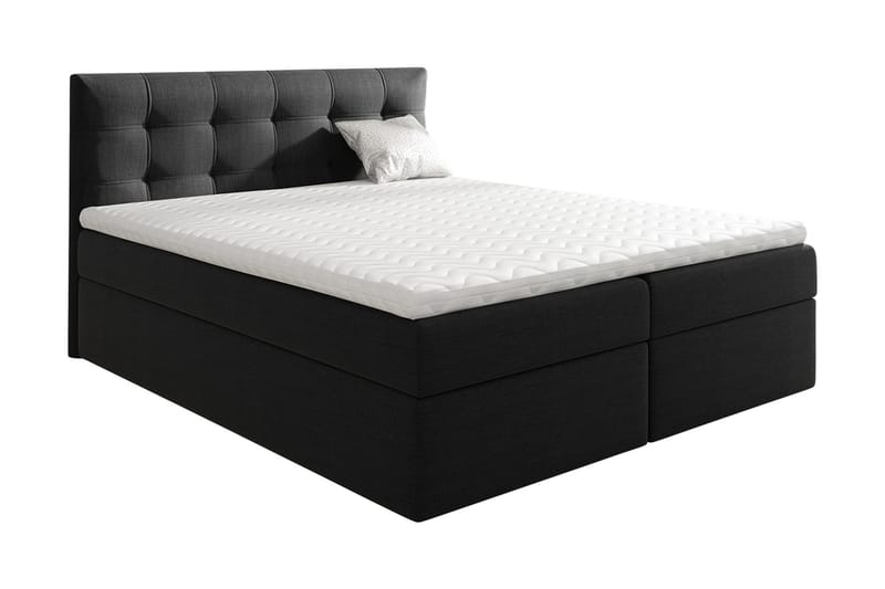 Skaftå Kontinentalsäng 120x200 Svart/Vit - Svart/Vit - Möbler - Säng - Kontinentalsäng