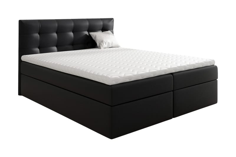 Skaftå Kontinentalsäng 160x200 cm - Svart/Vit - Möbler - Säng - Kontinentalsäng