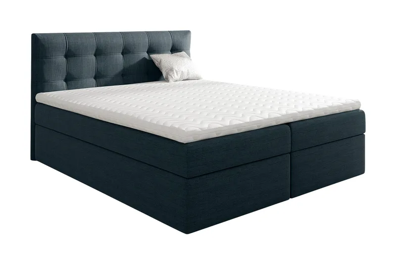 Skaftå Kontinentalsäng 180x200 Svart/Blå/Grå/Vit, Svart/Blå/Grå/Vit