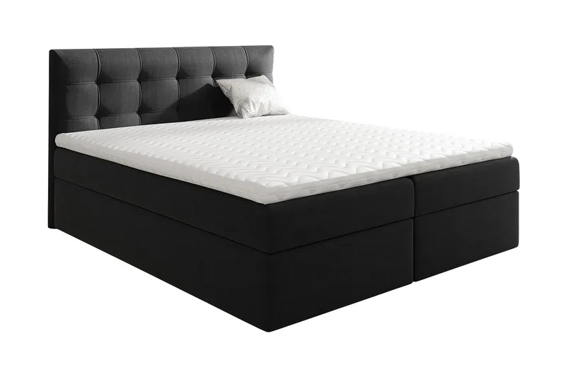 Skaftå Kontinentalsäng 180x200 Svart/Vit - Svart/Vit - Möbler - Säng - Kontinentalsäng