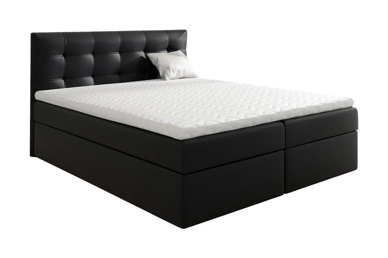 Skaftå Kontinentalsäng 180x200 Svart/Vit - Svart/Vit - Möbler - Säng - Kontinentalsäng