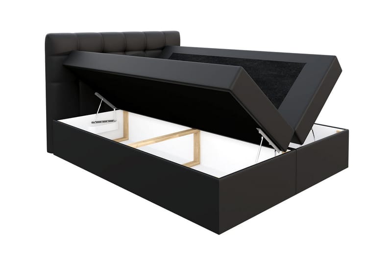 Skaftå Kontinentalsäng 200x200 cm - Svart/Grå/Vit - Möbler - Säng - Kontinentalsäng