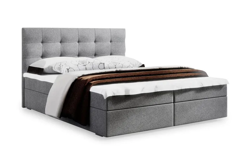 Stephanie Sängpaket 180x200 Rutmönstrad Gavel  Grå, Grå