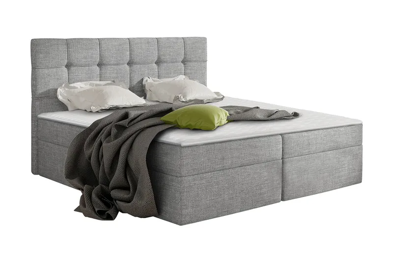 Svenes Kontinentalsäng 140x200 cm, Grå
