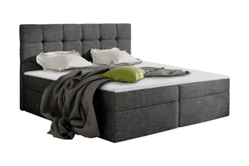 Svenes Kontinentalsäng 160x200 cm - Mörkgrå - Möbler - Säng - Kontinentalsäng