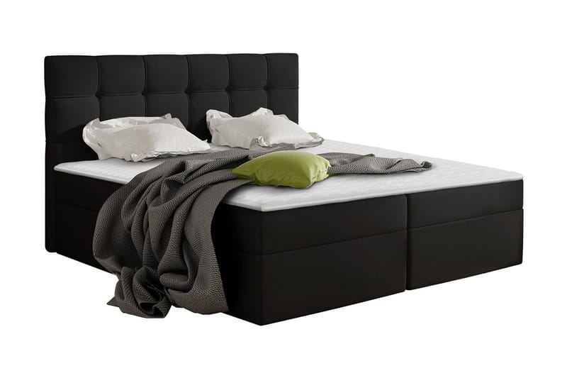 Svenes Kontinentalsäng 160x200 cm, Svart